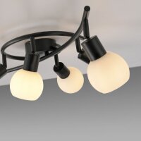 Spot de plafond verre métal 6 flammes incl E14 5 W...