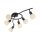 Spot de plafond verre métal 6 flammes incl E14 5 W flexible