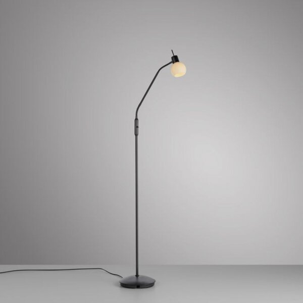 Lampadaire ajustable Abat-jour en verre faible éblouissement incl E14