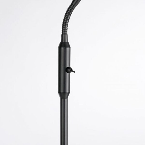 Lampadaire ajustable Abat-jour en verre faible éblouissement incl E14