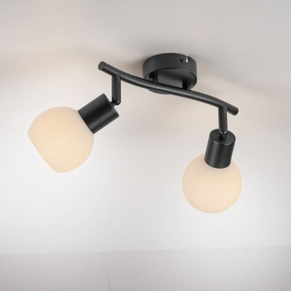 Spot de plafond verre métal 43 cm incl E14 5 W flexible