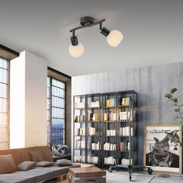 Spot de plafond verre métal 43 cm incl E14 5 W flexible