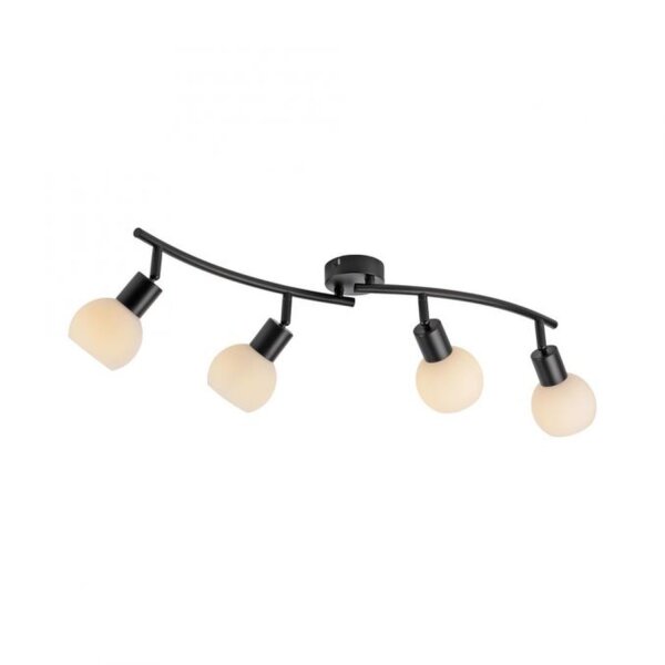 Spot de plafond flexible verre métal incl E14 3000 K