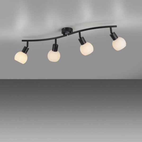 Spot de plafond flexible verre métal incl E14 3000 K