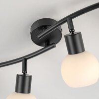 Spot de plafond flexible verre métal incl E14 3000 K