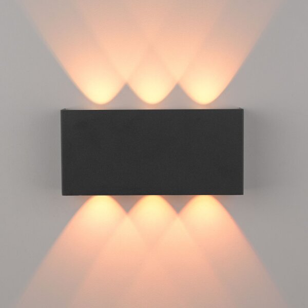 Applique LED anthracite Up Down dimmable L:17 cm 2 W