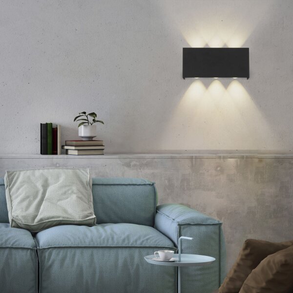 Applique LED anthracite Up Down dimmable L:17 cm 2 W