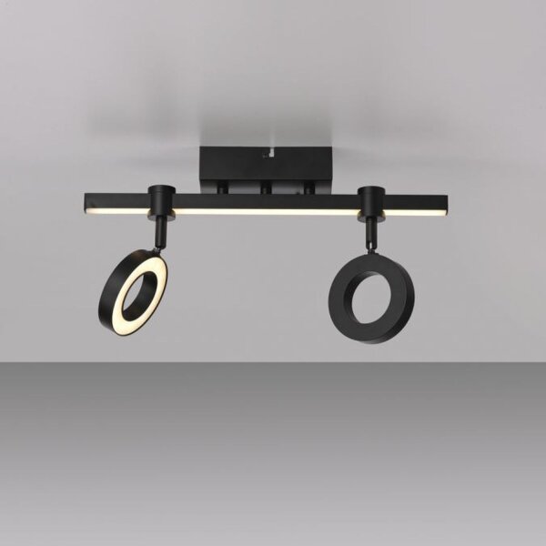 Spot de plafond LED ajustable noir lumière RGB variable