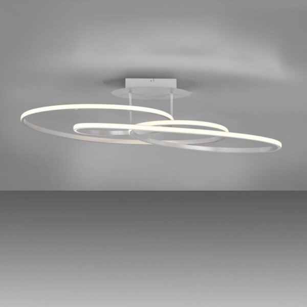 Plafonnier décoratif LED métal blanc 3000 K anneaux