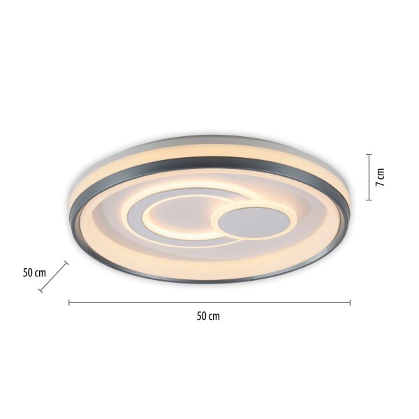 Lampe de plafonnier LED à intensité variable Blanc Ø50 cm rond 3000 K 35 W