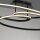 Plafonnier LED Métal Noir 3000 K anneaux décoratifs