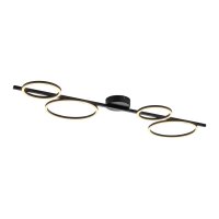 Lampe de plafonnier LED noire m&eacute;tal 120 cm...