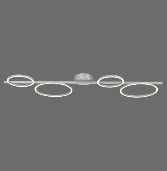 Lampe de plafonnier LED blanche métal 120 cm allongée 3000 K
