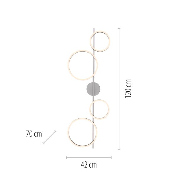 Lampe de plafonnier LED blanche métal 120 cm allongée 3000 K