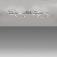 Lampe de plafonnier LED blanche métal 120 cm...