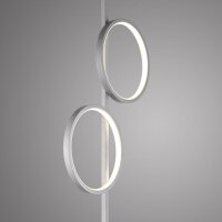 Lampadaire LED Argent Métal Anneaux 151 cm 1290 lm...