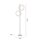Lampadaire LED Argent Métal Anneaux 151 cm 1290 lm 10 W
