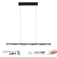 Suspension LED dimmable métal 100 cm 2900 lm noir