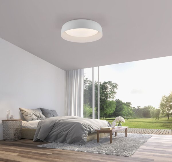 Lampe de plafonnier LED à intensité variable Blanc Métal Ø40 cm 2700-5000 K