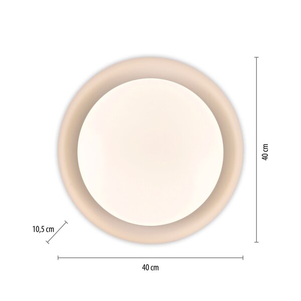 Lampe de plafonnier LED à intensité variable Blanc Métal Ø40 cm 2700-5000 K