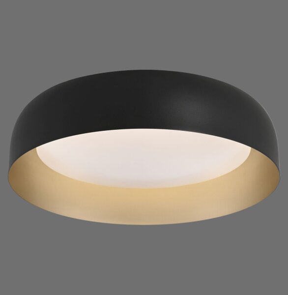 Lampe de plafonnier LED à intensité variable noir or Ø40 cm 2850 lm