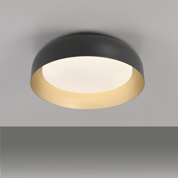 Lampe de plafonnier LED à intensité variable noir or Ø40 cm 2850 lm