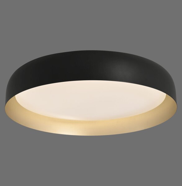 Lampe de plafonnier LED à intensité variable noir or Ø57 cm 3850 lm