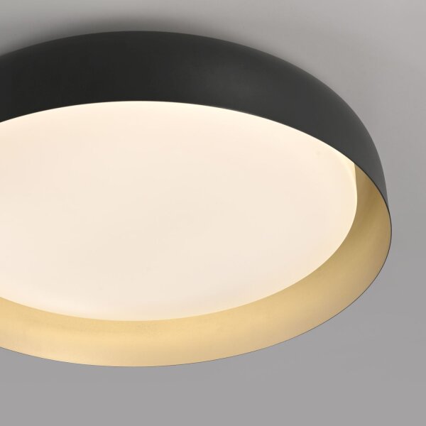 Lampe de plafonnier LED à intensité variable noir or Ø57 cm 3850 lm