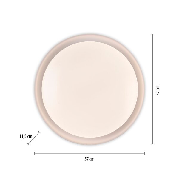 Lampe de plafonnier LED à intensité variable Blanc Ø57 cm 3850 lm Moderne
