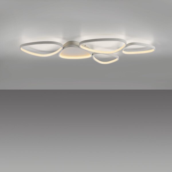 Lampe de plafonnier LED Blanc Métal 3000 K 6100 lm L:116,5 cm
