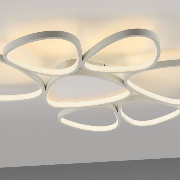 Lampe de plafonnier LED Blanc Métal 3000 K 6100 lm L:92 cm