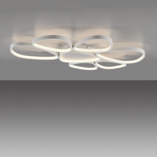 Lampe de plafonnier LED Blanc Métal 3000 K 6100 lm L:92 cm
