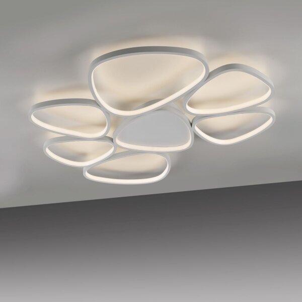 Lampe de plafonnier LED Blanc Métal 3000 K 6100 lm L:92 cm