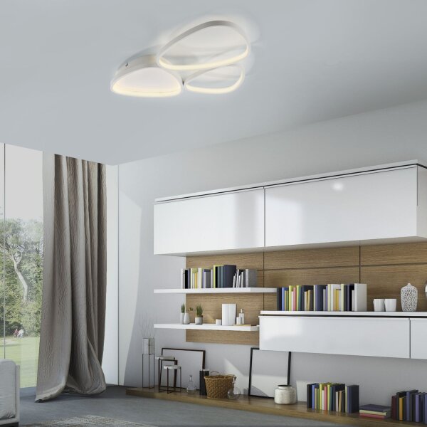 Plafonnier LED Blanc Métal 3000 K 3800 lm L:69,5 cm