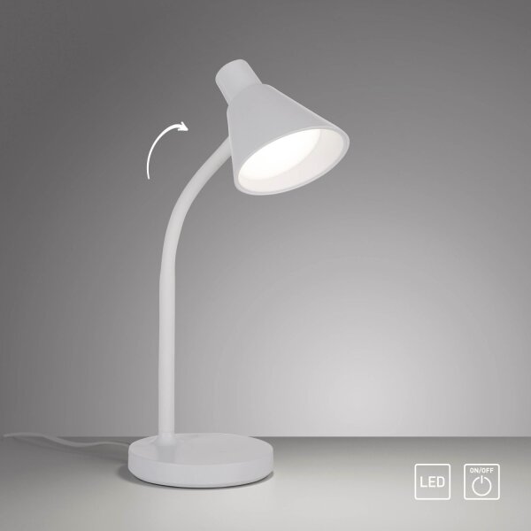 Lampe de bureau LED Métal 38 cm Blanc 600 lm Moderne