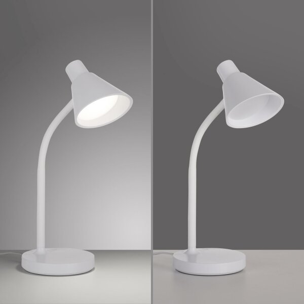 Lampe de bureau LED Métal 38 cm Blanc 600 lm Moderne