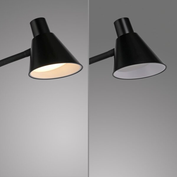 Lampadaire LED noir métal 150 cm 3000 K flexible
