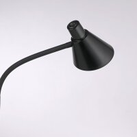 Lampadaire LED noir métal 150 cm 3000 K flexible