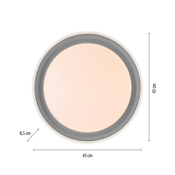 Blendarme LED Lampe de plafonnier Gris Ø43 cm 2630 lm dimmable