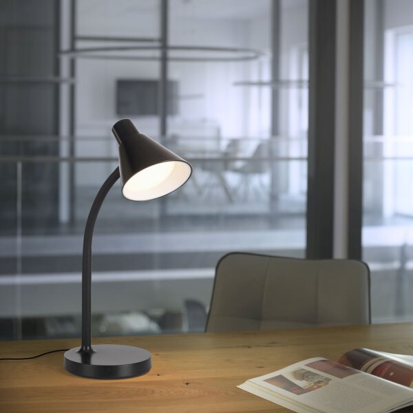 Lampe de bureau LED Métal 38 cm Noir 4 W Moderne