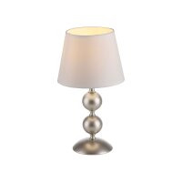 Lampe de table Abat-jour tissu Métal Crème...