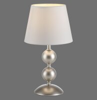 Lampe de table Abat-jour tissu Métal Crème...