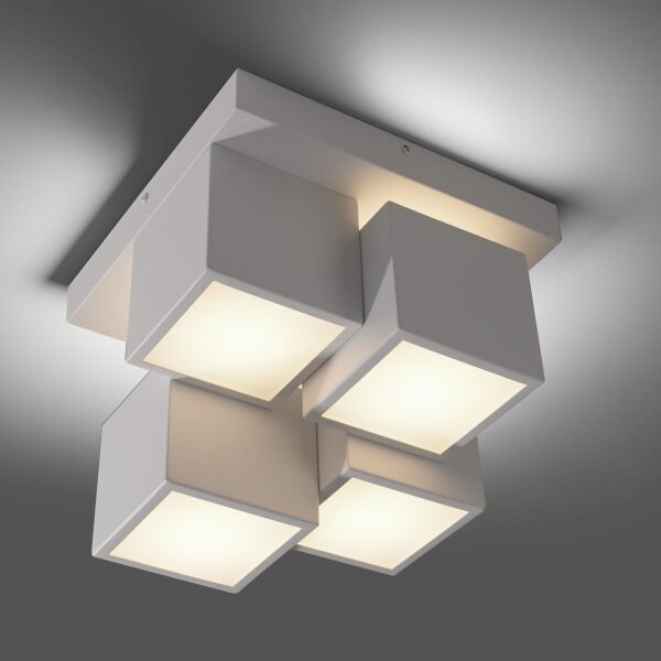 Plafonnier LED Métal Cube L:30 cm 2400 lm 3000 K