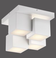 Plafonnier LED Métal Cube L:30 cm 2400 lm 3000 K
