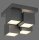 Plafonnier LED Métal Cube L:30 cm 2400 lm Noir