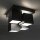 Plafonnier LED Métal Cube L:30 cm 2400 lm Noir