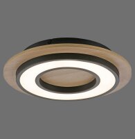 Lampe de plafonnier LED bois métal 3000 K...