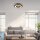 Lampe de plafonnier LED bois métal 3000 K confortable à faible éblouissement