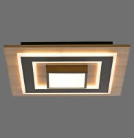 Lampe de plafonnier LED bois métal 2150 lm...