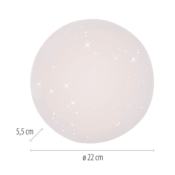Lampe de plafonnier LED Ciel étoilé Ø22 cm 3000 K confortable